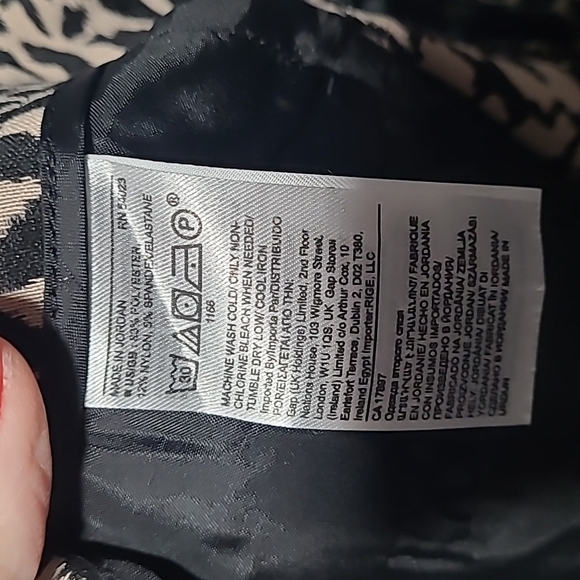 Banana Republic sz 6 short petite animal print tan black Sloan pants new WP39 - Picture 7 of 8